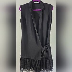 Sandro Paris Dress with Lace Hem